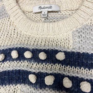 Small Off White and Denim Blues Sweater